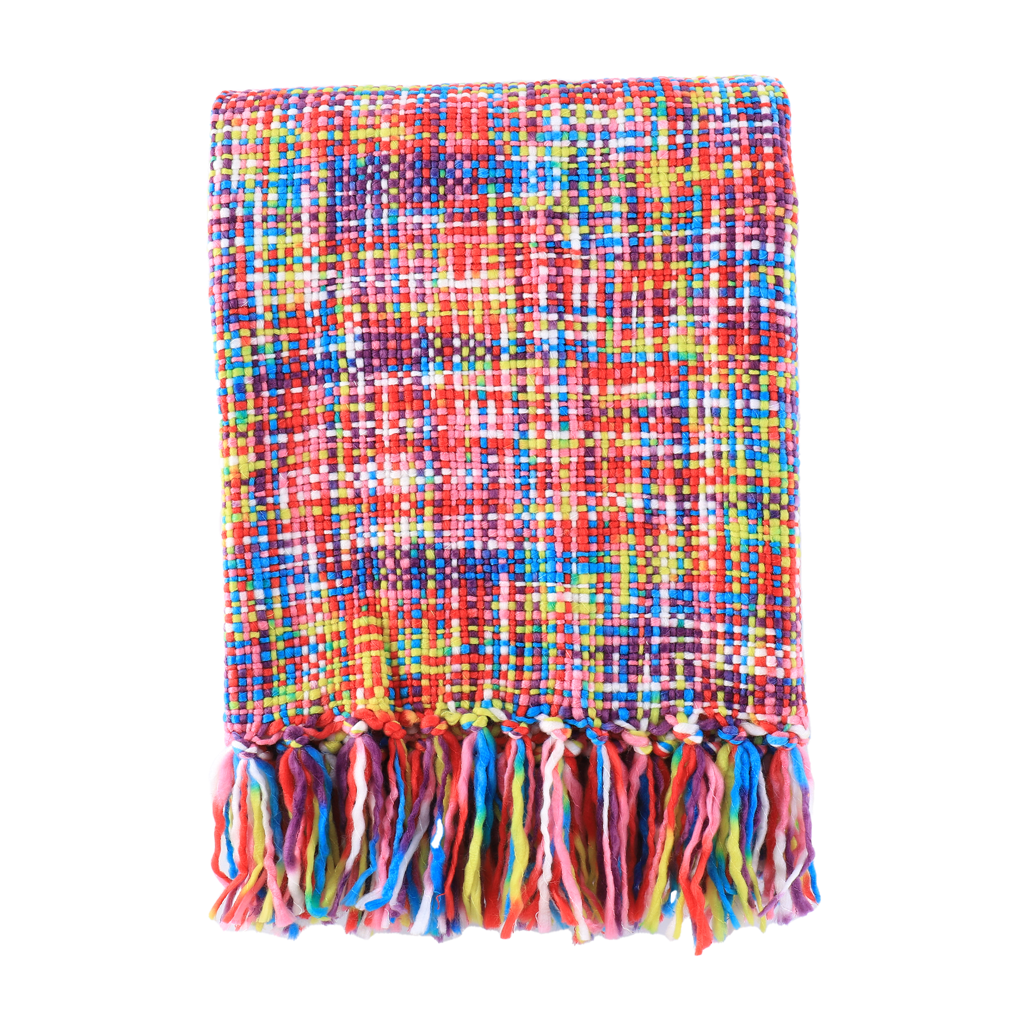 Couverture tissée colorée